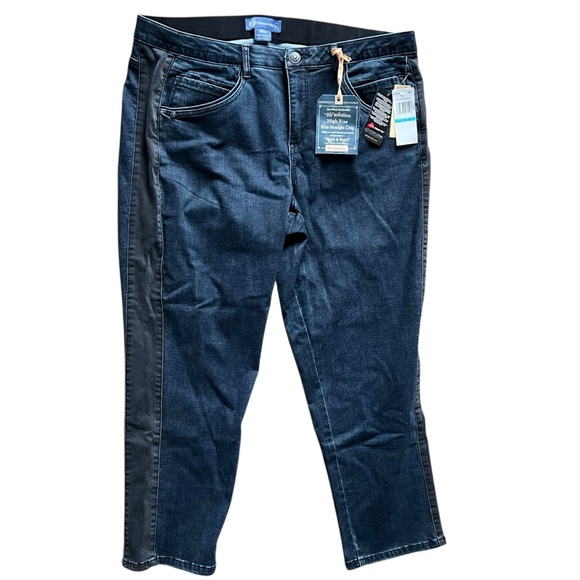 NWT Democracy Ab-Solution Side Stripe Straight Leg Jeans Plus Women's size 20W - Picture 2 of 8